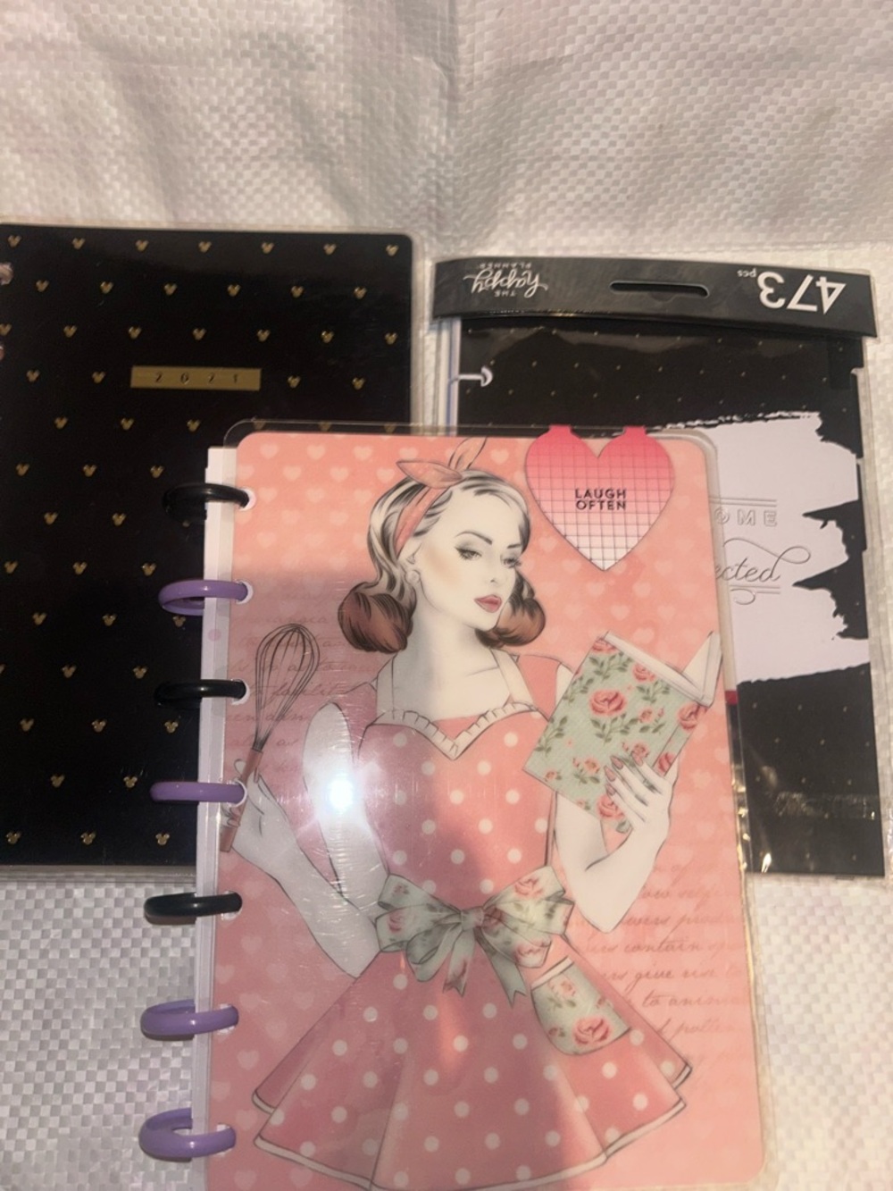 The Happy Planner Pink Polka Dot Retro Chef Cover set of 3 items